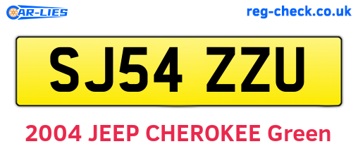 SJ54ZZU are the vehicle registration plates.