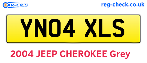 YN04XLS are the vehicle registration plates.