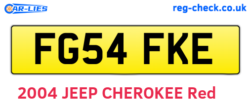 FG54FKE are the vehicle registration plates.