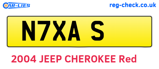 N7XAS are the vehicle registration plates.