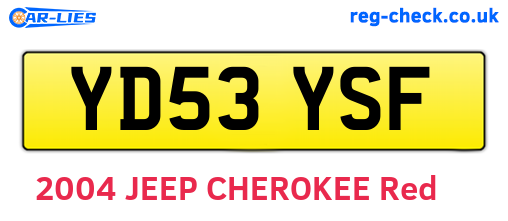 YD53YSF are the vehicle registration plates.