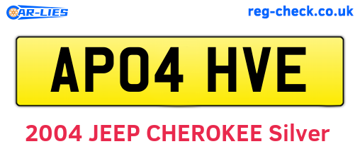 AP04HVE are the vehicle registration plates.