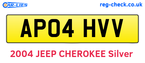 AP04HVV are the vehicle registration plates.