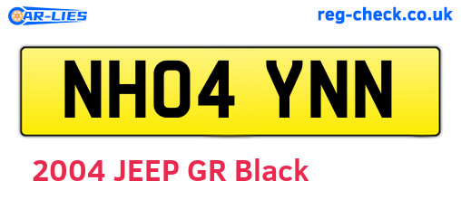 NH04YNN are the vehicle registration plates.