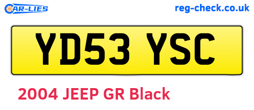 YD53YSC are the vehicle registration plates.