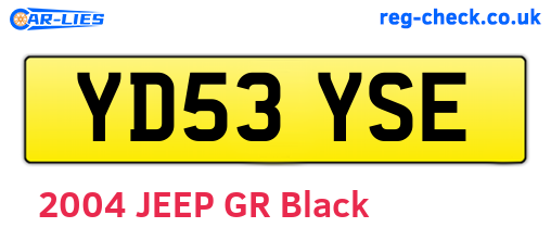 YD53YSE are the vehicle registration plates.