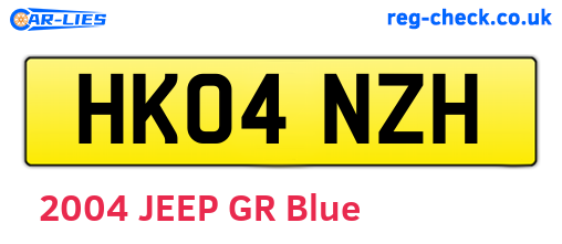 HK04NZH are the vehicle registration plates.