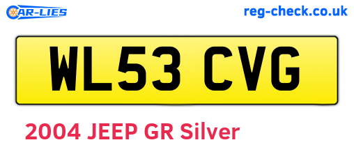 WL53CVG are the vehicle registration plates.