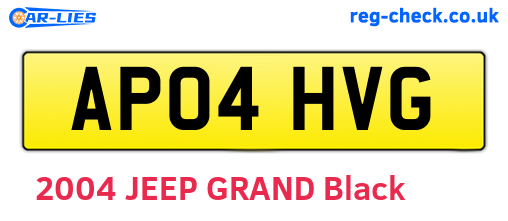 AP04HVG are the vehicle registration plates.