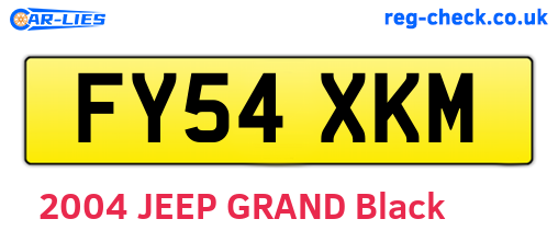 FY54XKM are the vehicle registration plates.