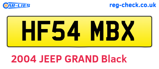 HF54MBX are the vehicle registration plates.