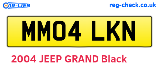 MM04LKN are the vehicle registration plates.