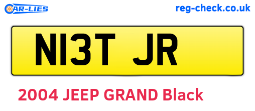 N13TJR are the vehicle registration plates.