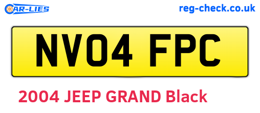 NV04FPC are the vehicle registration plates.