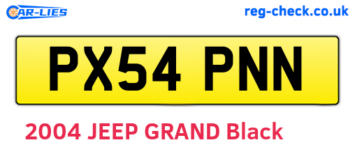 PX54PNN are the vehicle registration plates.