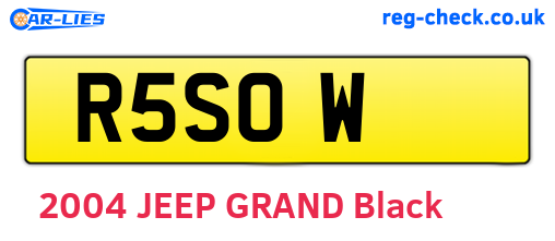 R5SOW are the vehicle registration plates.