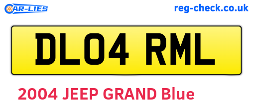 DL04RML are the vehicle registration plates.