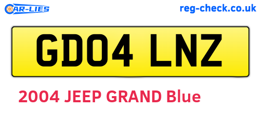 GD04LNZ are the vehicle registration plates.