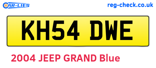 KH54DWE are the vehicle registration plates.