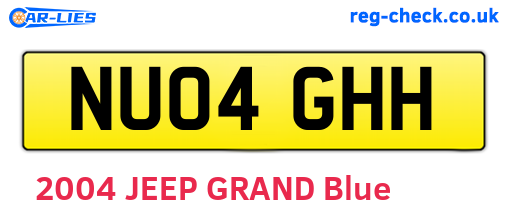 NU04GHH are the vehicle registration plates.