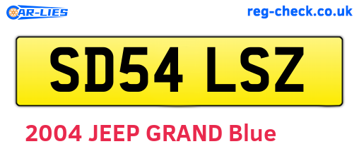 SD54LSZ are the vehicle registration plates.