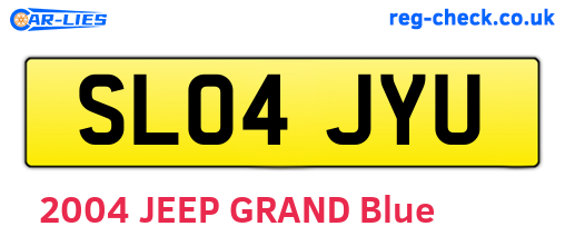 SL04JYU are the vehicle registration plates.