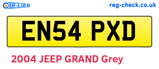 EN54PXD are the vehicle registration plates.