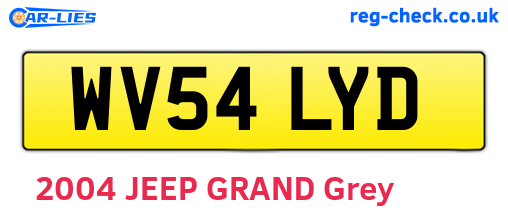 WV54LYD are the vehicle registration plates.