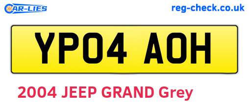 YP04AOH are the vehicle registration plates.