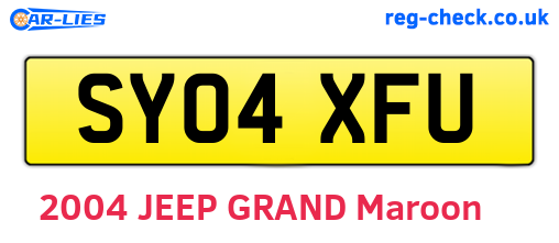 SY04XFU are the vehicle registration plates.