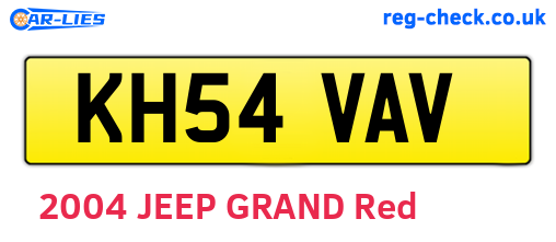 KH54VAV are the vehicle registration plates.