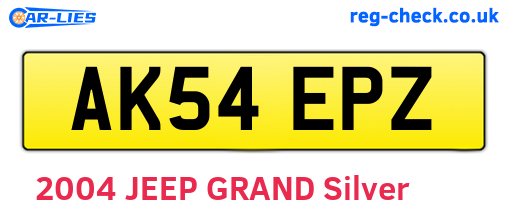 AK54EPZ are the vehicle registration plates.