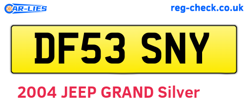 DF53SNY are the vehicle registration plates.
