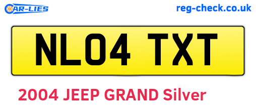 NL04TXT are the vehicle registration plates.