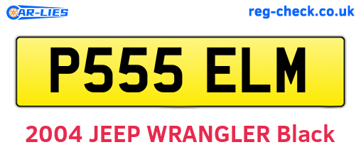 P555ELM are the vehicle registration plates.