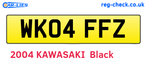 WK04FFZ are the vehicle registration plates.