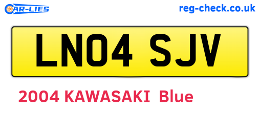 LN04SJV are the vehicle registration plates.