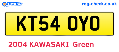 KT54OYO are the vehicle registration plates.