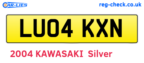 LU04KXN are the vehicle registration plates.