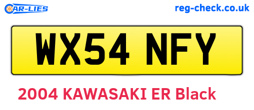 WX54NFY are the vehicle registration plates.