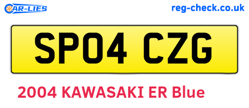 SP04CZG are the vehicle registration plates.