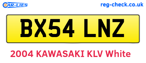 BX54LNZ are the vehicle registration plates.