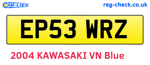 EP53WRZ are the vehicle registration plates.