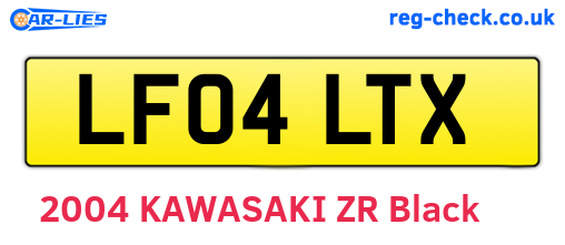 LF04LTX are the vehicle registration plates.
