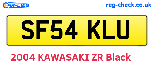 SF54KLU are the vehicle registration plates.