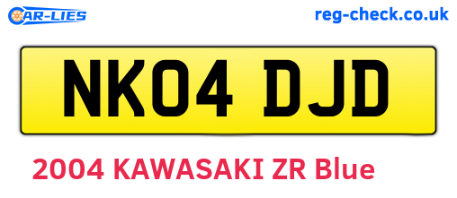 NK04DJD are the vehicle registration plates.