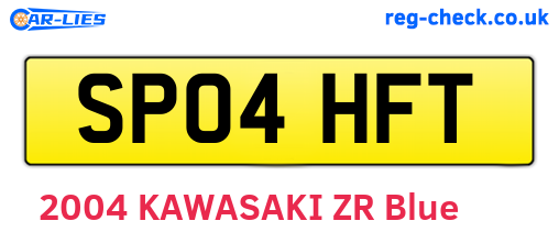 SP04HFT are the vehicle registration plates.