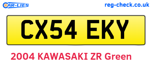 CX54EKY are the vehicle registration plates.