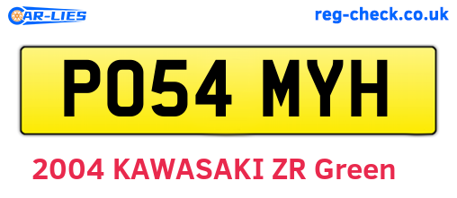 PO54MYH are the vehicle registration plates.