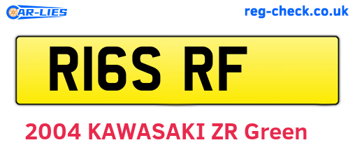 R16SRF are the vehicle registration plates.